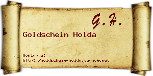 Goldschein Holda névjegykártya